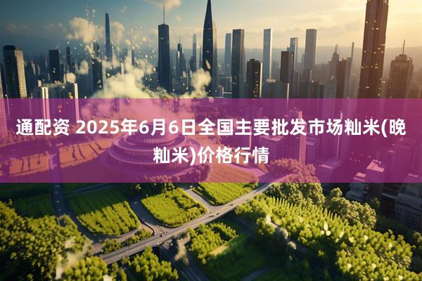 通配资 2025年6月6日全国主要批发市场籼米(晚籼米)价格行情