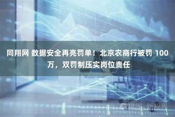 同翔网 数据安全再亮罚单！北京农商行被罚 100 万，双罚制压实岗位责任